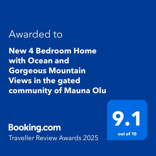 New 4 Bedroom Home with Ocean and Gorgeous Mountain Views in the gated community of Mauna Olu — 4-Star Luxury Hotel in Waianae, United States