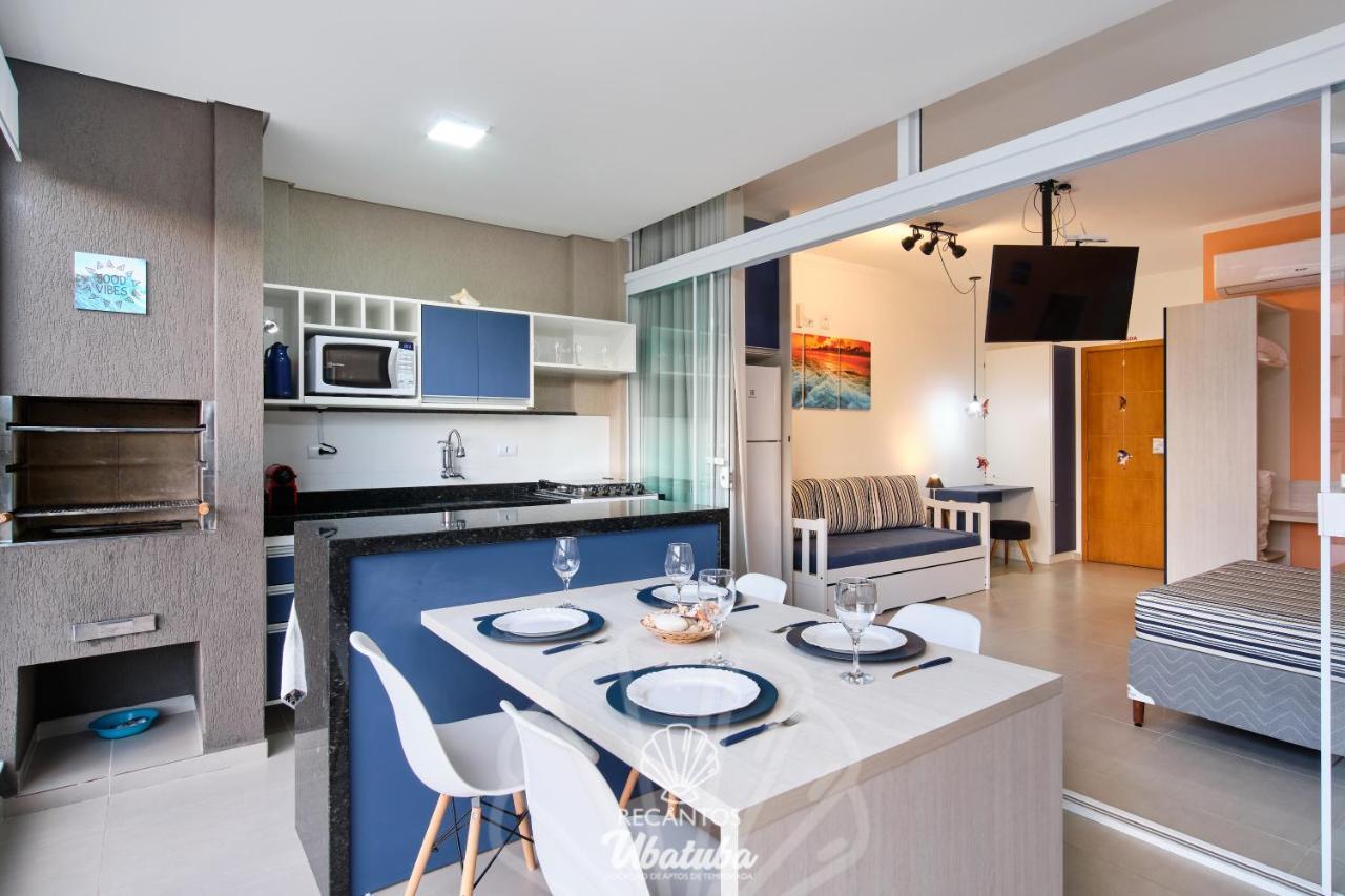 Estudio Moderno Com Churrasqueira Wifi Ac E Piscina No Itagua Em Ubatuba Recanto 113 — Ubatuba