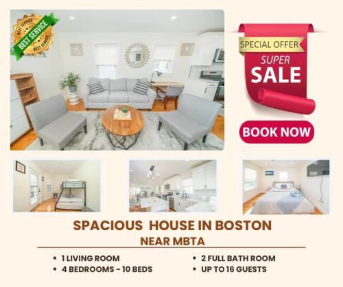 80 2 4BR Boston Bright Family Stay near PJP II Park — 4-Star Luxury Hotel in Boston, United States