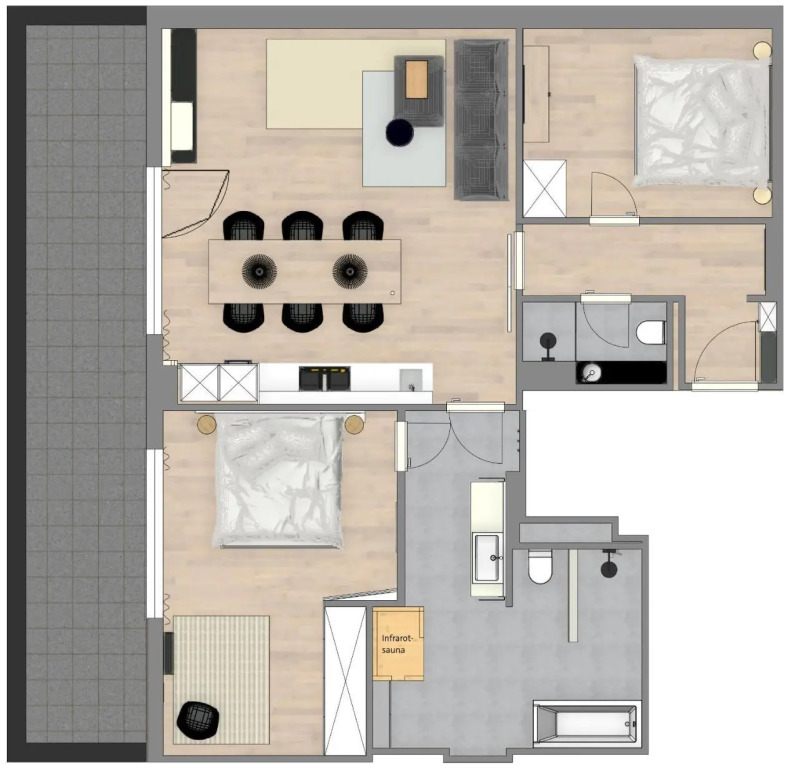 meer loft juist 9 mit Infrarotsauna und Badewanne — 4-Star Luxury Hotel in Juist, Germany