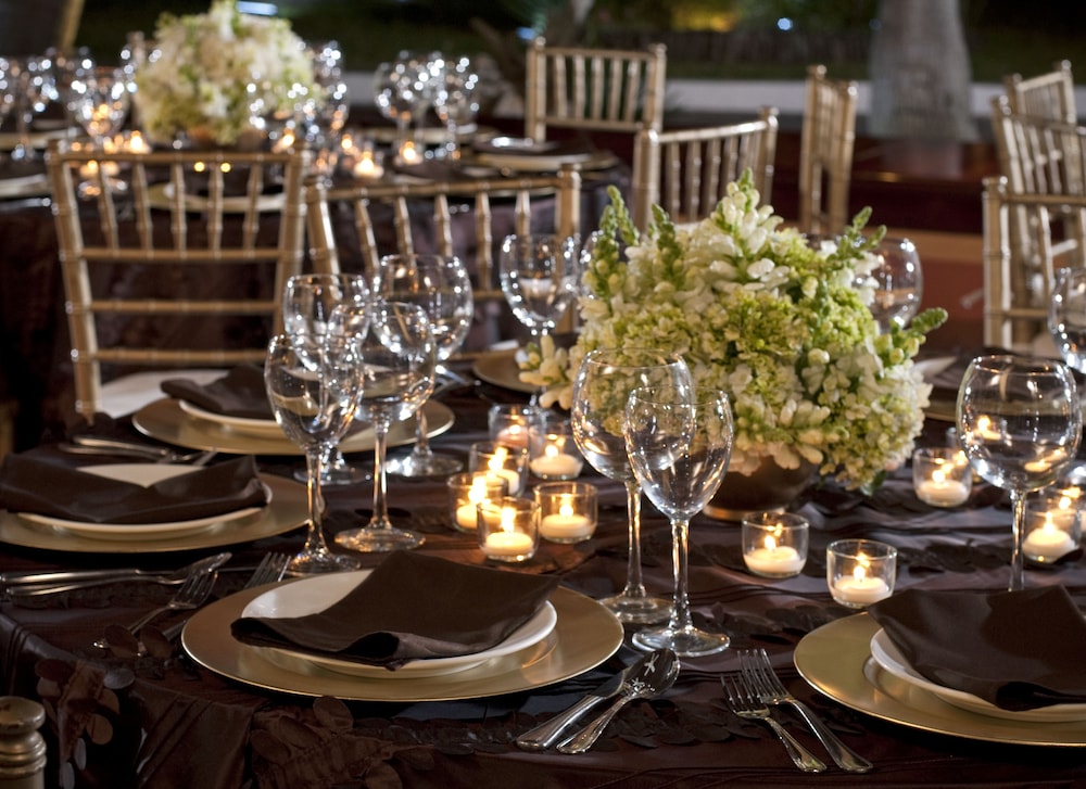 Outdoor banquet area
