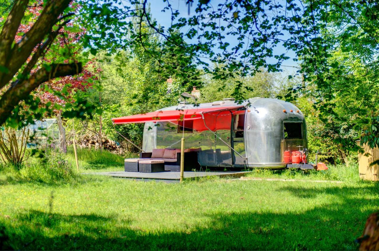 Vintage glamping Airstream with Farm Animals — hotel in Penryn