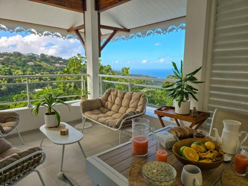 Kay Lucile Vue mer sur les hauteurs du Carbet 5 minutes plage in Unknown City, Martinique