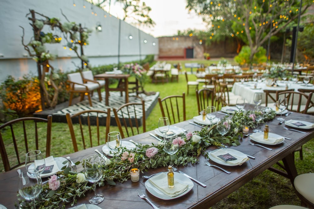Outdoor wedding area