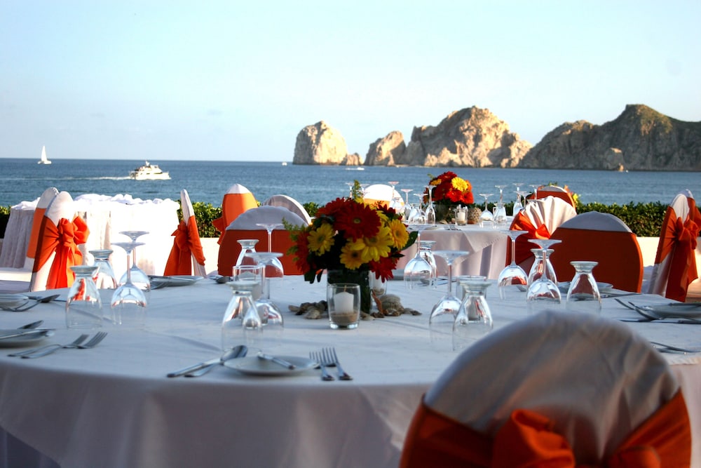 Outdoor banquet area