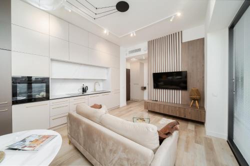 ANS Hanza Tower Apartment No 428 Swimming pool sauna jacuzzi viewing terrace in Szczecin, Poland