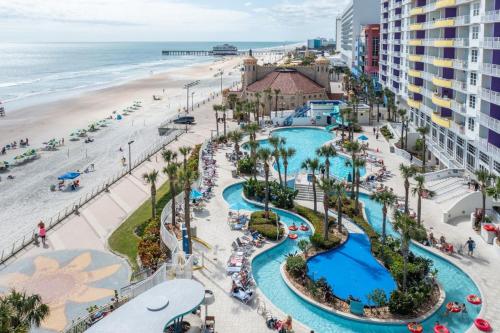 Oceanfront Bliss 2 BR Retreat with Direct Ocean Front Balcony at The Wyndham Ocean Walk Resort in Daytona Beach, United States