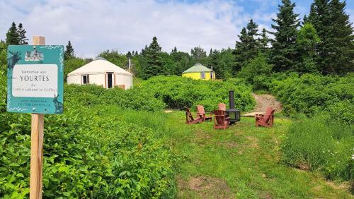 Yourtes Forillon à 4km de marche 4km walk in Gaspe, Canada