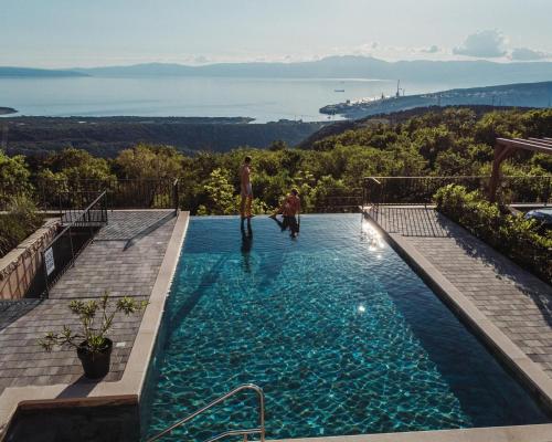 Villa Green Garden Infinity Pool Jacuzzi Sauna and Panoramic Sea View — 5-Star Luxury Hotel in Hreljin, Croatia
