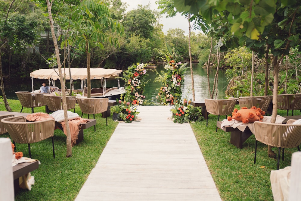 Outdoor wedding area