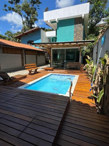 Vanuchi Beach Deck - carbon neutral hotel in Sao Sebastiao