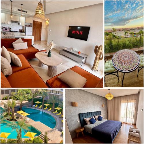 Pearl Garden Studio Cozy Panoramic Charming sunny Terrace Piscine — 4-Star Luxury Hotel in Marrakesh, Morocco