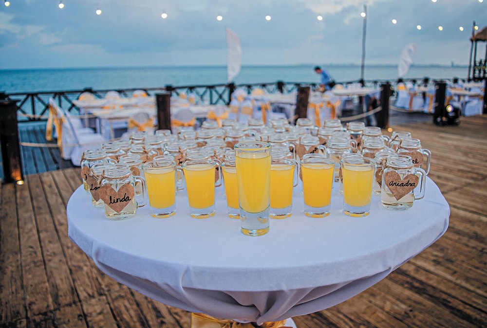 Outdoor wedding area