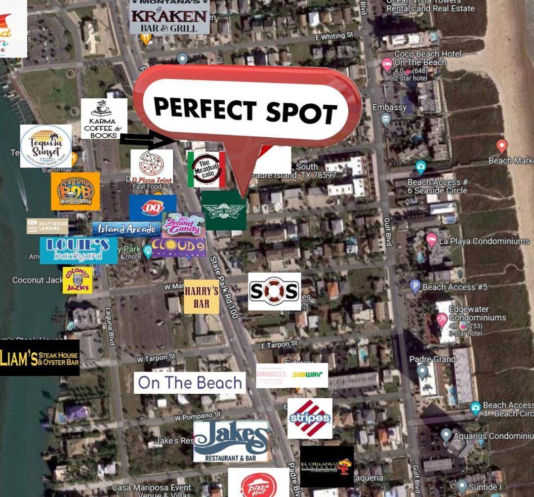 Center Entertainment District Paradise at Pike St in South Padre Island, United States