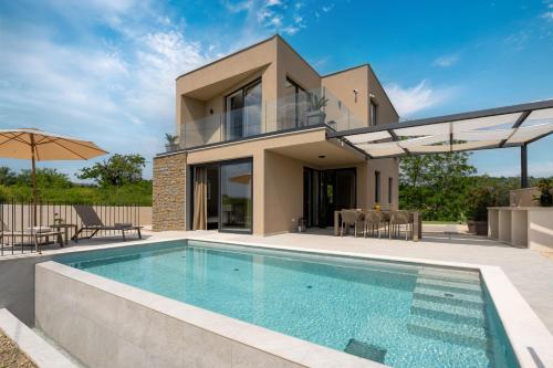 Modern villa Venta with jacuzzi and pool in Buje — 4-Star Luxury Hotel in Krasica, Croatia