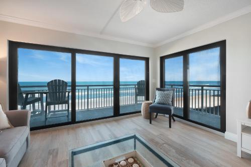 Oceanfront with pool & beach access located on the no drive beach in New Smyrna Beach, United States
