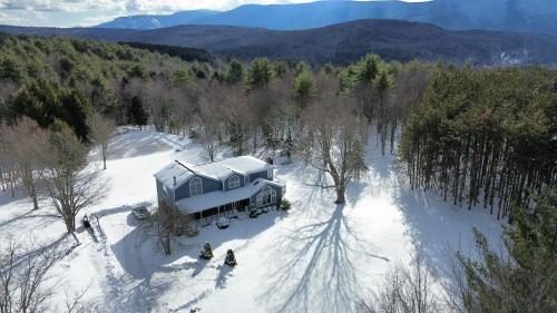 Mountain Blue Vista Luxury retreat near Ski resorts with Pond Firepit and Hot Tub in Windham, United States