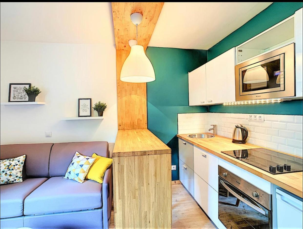 Centre Saint Gervais Studio Vert Moderne 2 Pers Proche Telecabine — Saint Gervais Les Bains