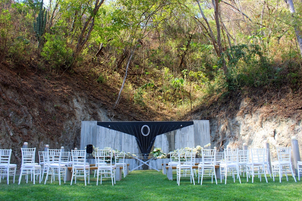 Outdoor wedding area