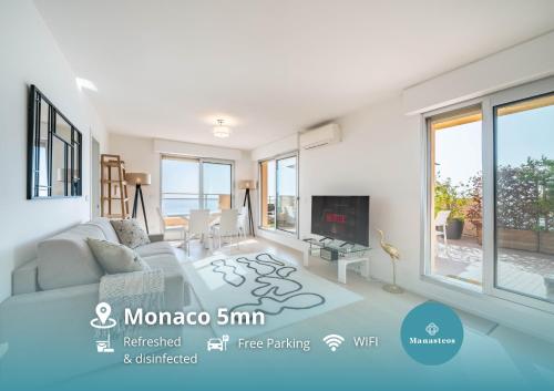 Baie Roquebrune Vue Mer Parking Aj — Roquebrune Cap Martin