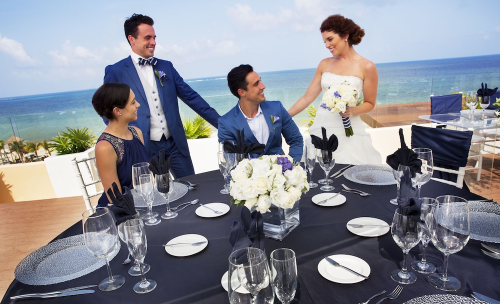 Outdoor wedding area