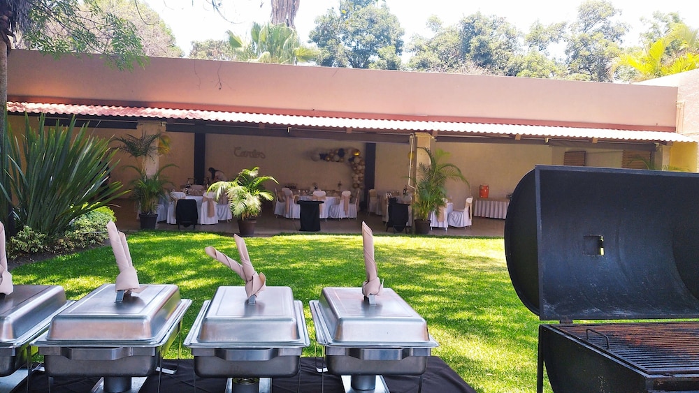 Outdoor banquet area