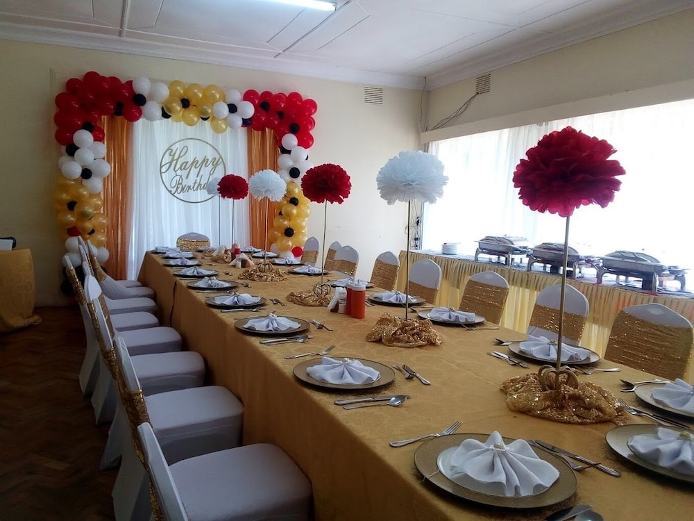 Outdoor banquet area