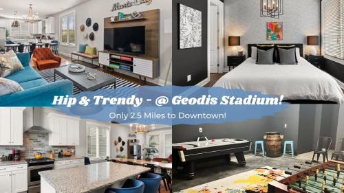 2 Chic Townhomes Near Geodis Sleeps 22 in Nashville, United States