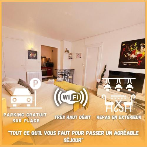Charmant Studio Proche Centre Avec Balcon Parking in Angouleme, France
