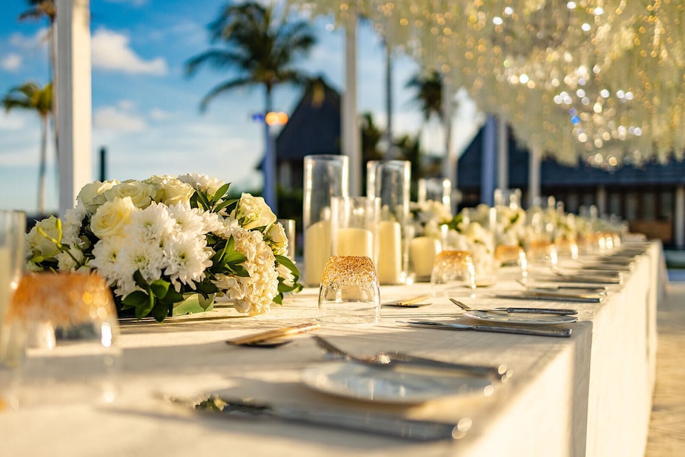 Outdoor wedding area