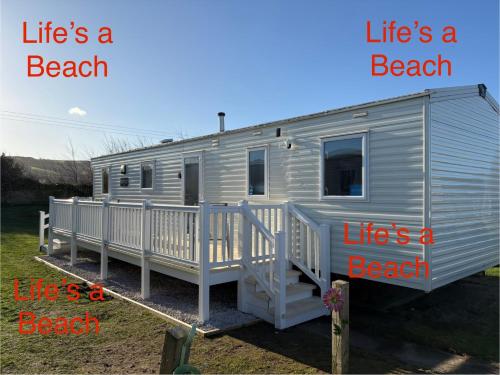 Lifes a Beach on Presthaven Sands in Prestatyn, United Kingdom