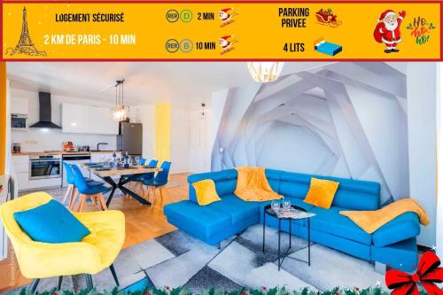 Caopeo Top Hote Paris 8 Personnes Balcon Parking — Saint Denis