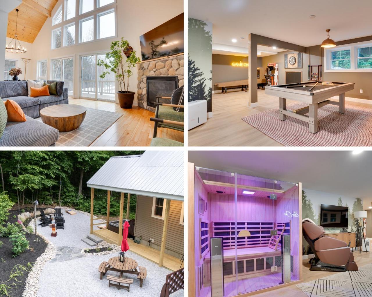 Luxury Mountain Getaway Sauna Hot Tub Massage Chair Pool Table — Bartlett