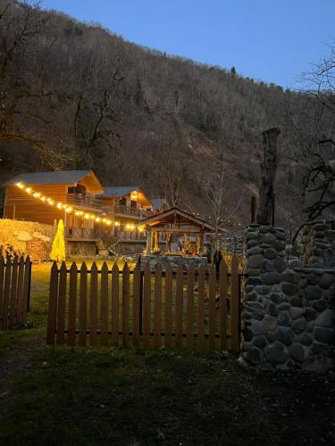 Cottages in mountains