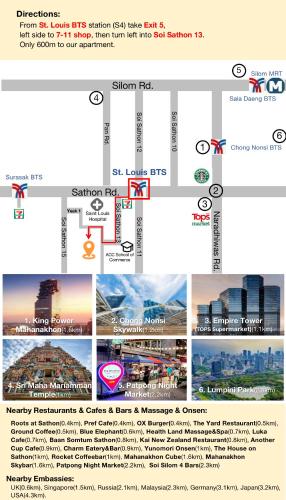 Hip & Funky Sathon15 apartment close to BTS St Louis