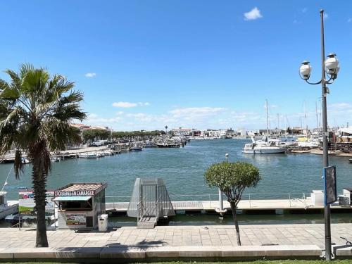 Charmant P2 Cabine vue exceptionnelle sur le port in Le Grau-Du-Roi, France