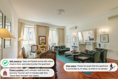 Velluto elegant apartment near the Duomo — 4-Star Luxury Hotel in Florence, Italy