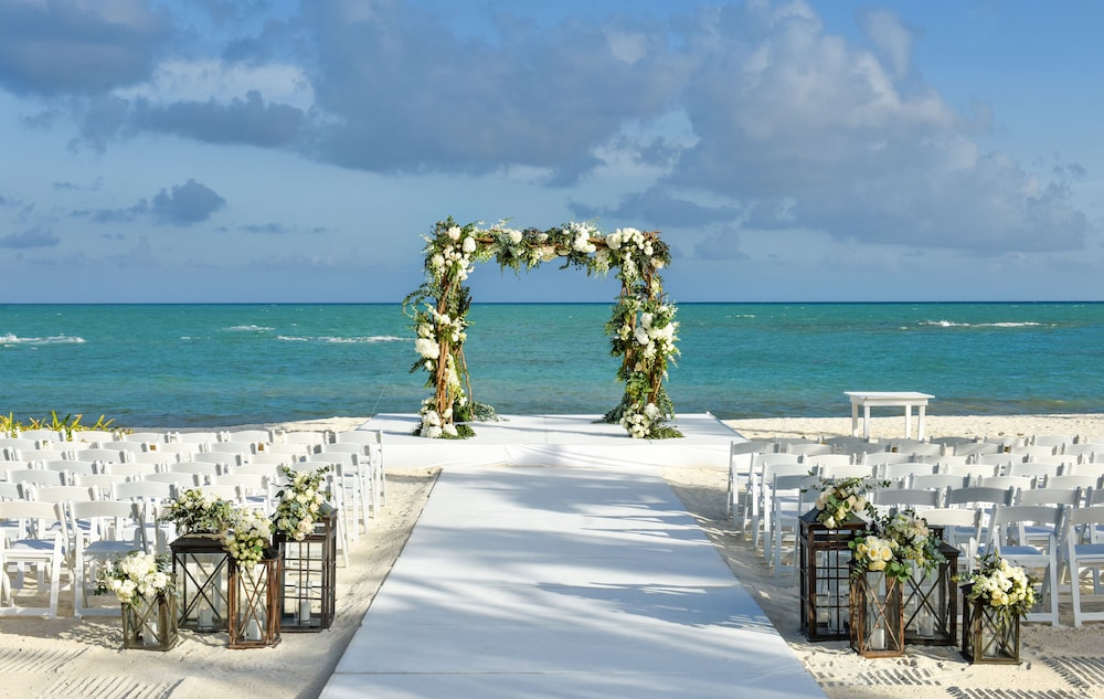 Outdoor wedding area