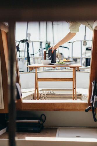 Life On Board in a Vintage Sailboat in Cascais, Portugal