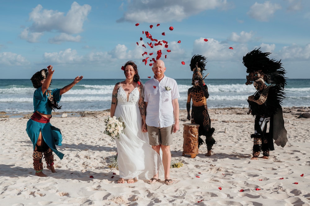 Outdoor wedding area
