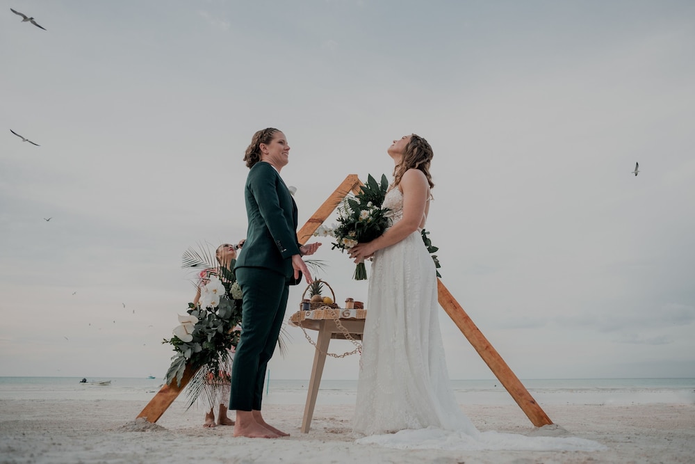 Outdoor wedding area