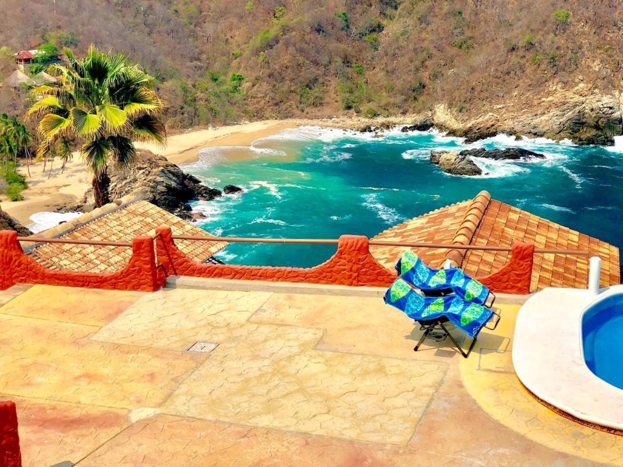 Bungalow Frente A La Playa Estrene Alberca Nueva Con Increible Vista Infinita Al Mar 8 Hermosas Playas Cercanas Terraza Con Cama De Playa Espectacular 17777428 — Puerto Angel