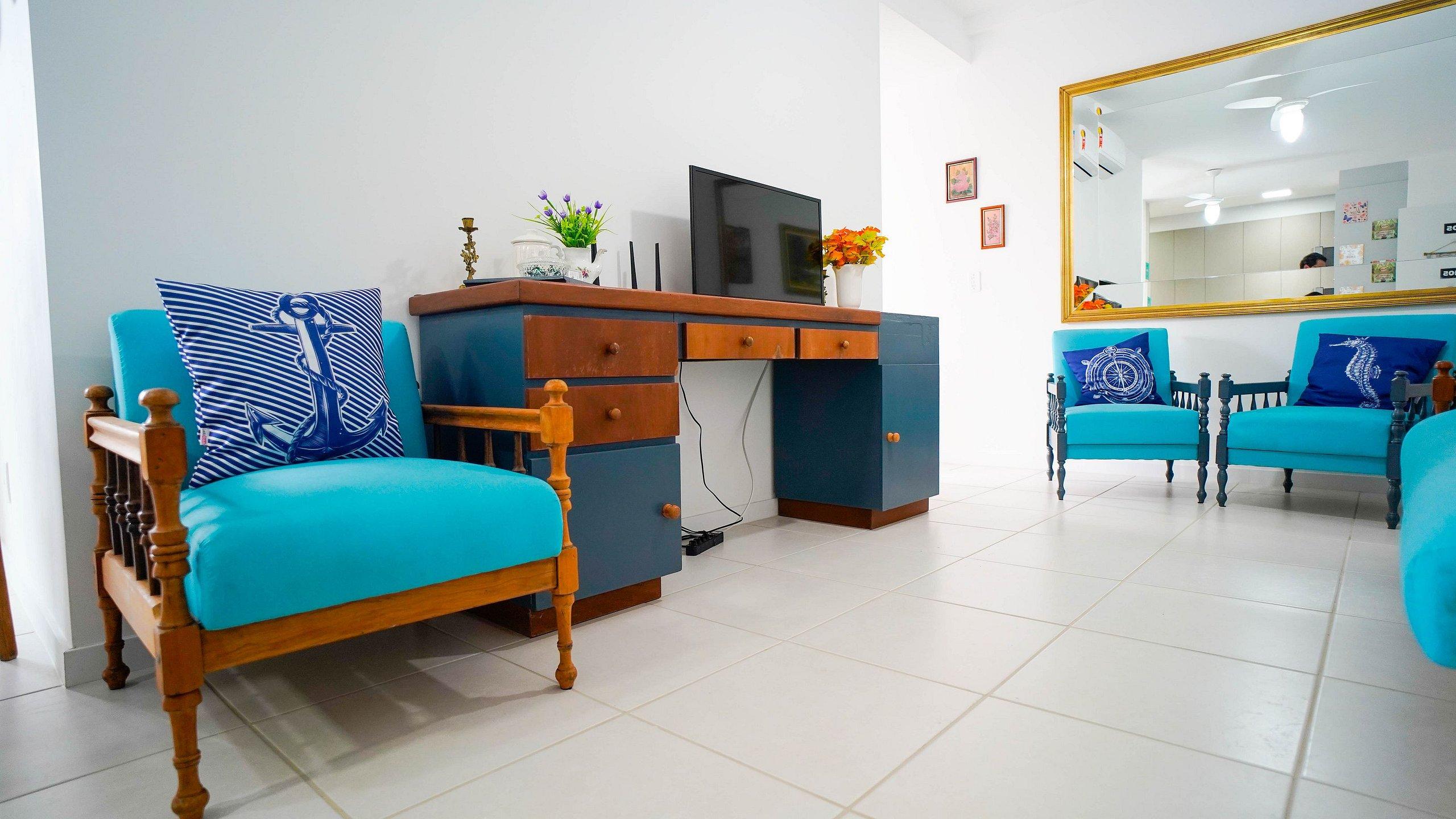 Apartamento novo vista mar 150m da praia