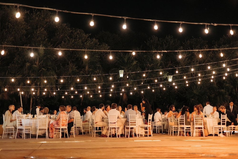 Outdoor wedding area