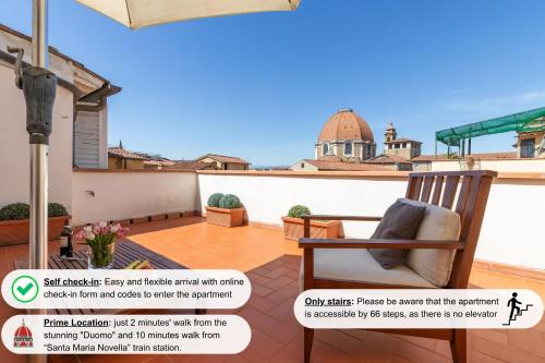 Damasco penthouse with terrace near the Duomo — 4-Star Luxury Hotel in Florence, Italy