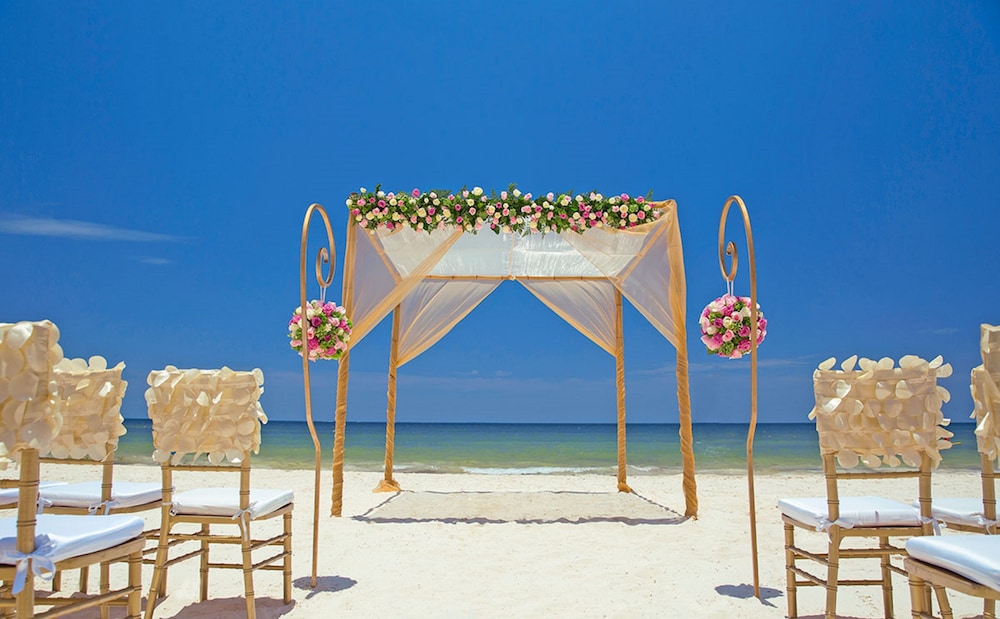 Outdoor wedding area