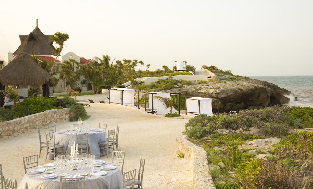 Outdoor banquet area
