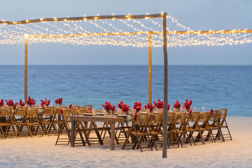 Outdoor wedding area
