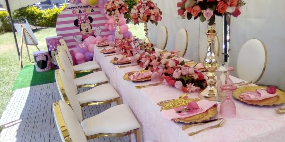 Outdoor banquet area