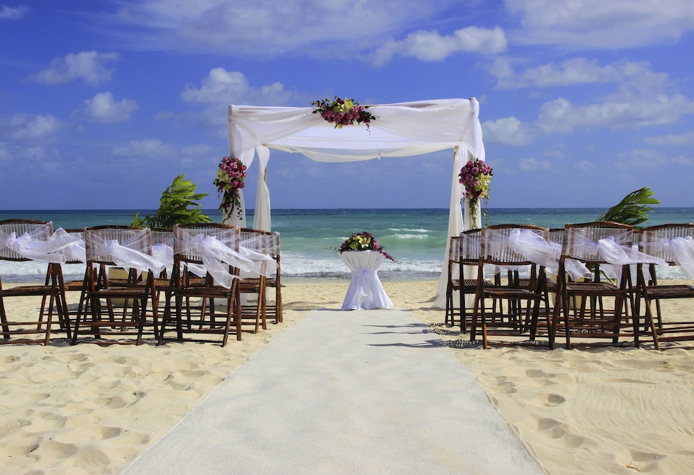 Outdoor wedding area